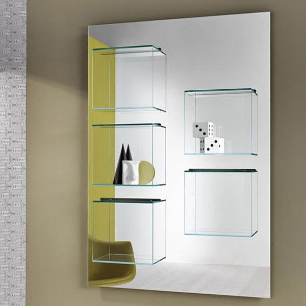 Tonelli Dazibao Mirror | Glass Storage, Bookcase – Ultra Modern Throughout Mirrored Glass Bookcases (View 4 of 15)