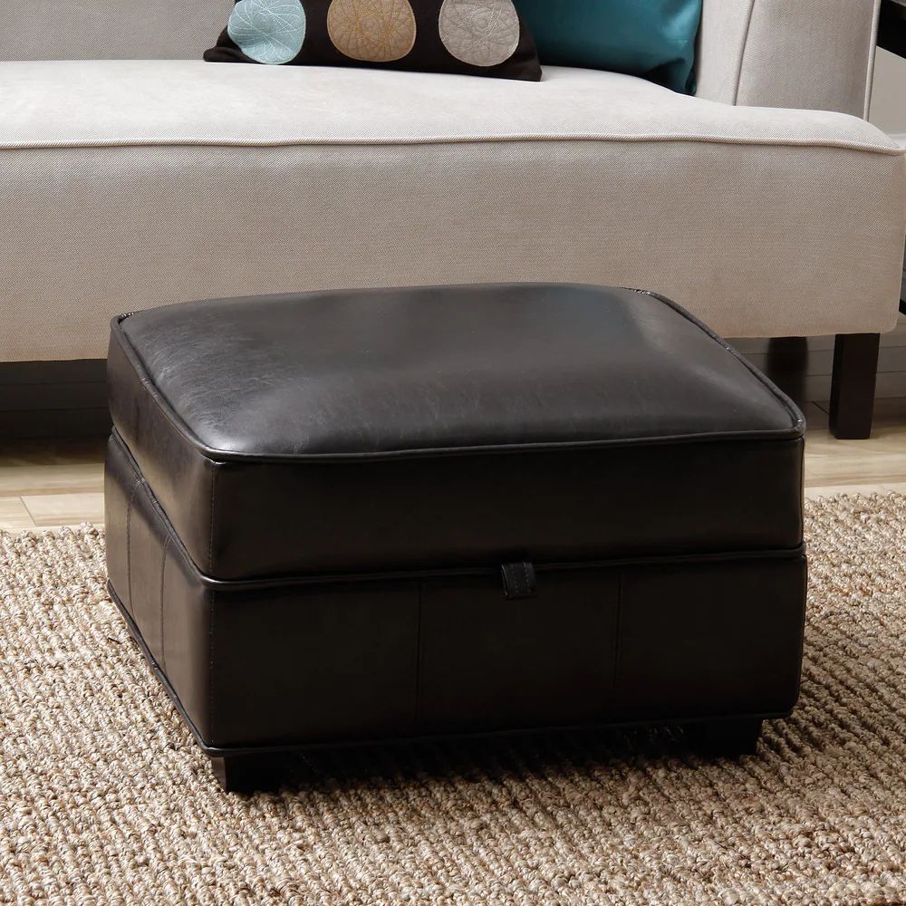 Top 15 Ranked Leather Ottomans In 2022 — Home & Jet — Home, Travel,  Lifestyle Within Black Leather Wrapped Ottomans (View 12 of 15)