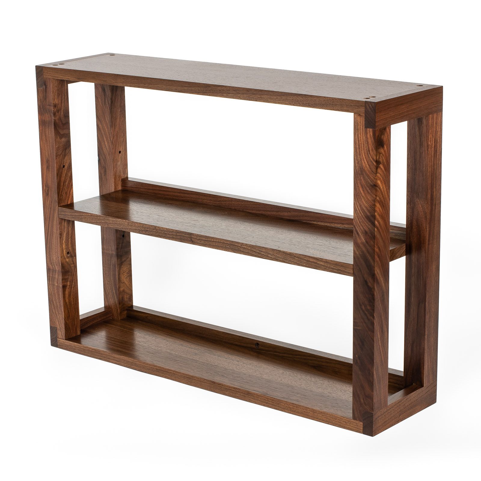 Walnut 2 Tier Media Shelves Within Walnut 2 Tier Bookcases (View 11 of 15)