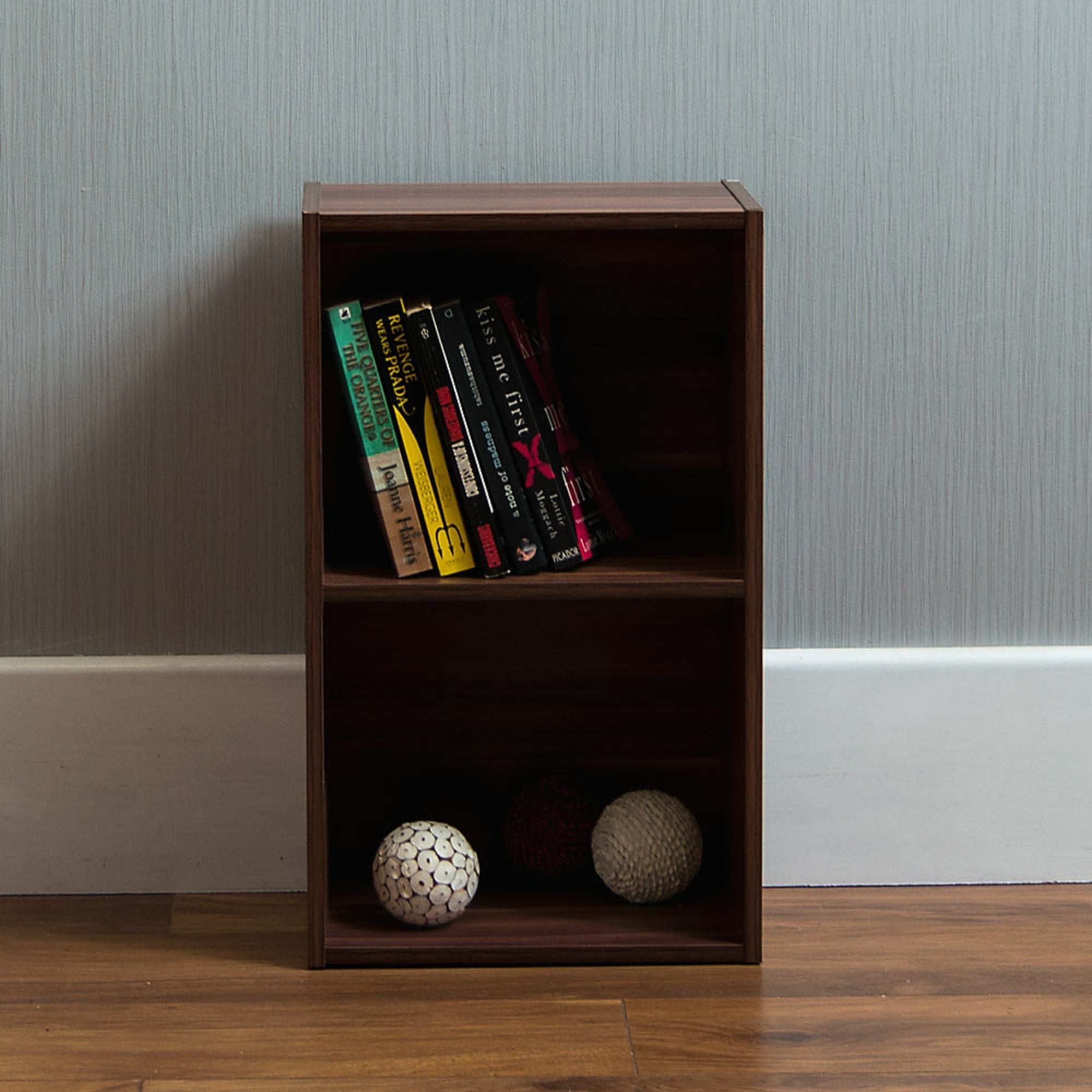 Walnut 2 Tier Small Bookcase | Lounge Furniture | Homesdirect365 Regarding Walnut 2 Tier Bookcases (View 5 of 15)