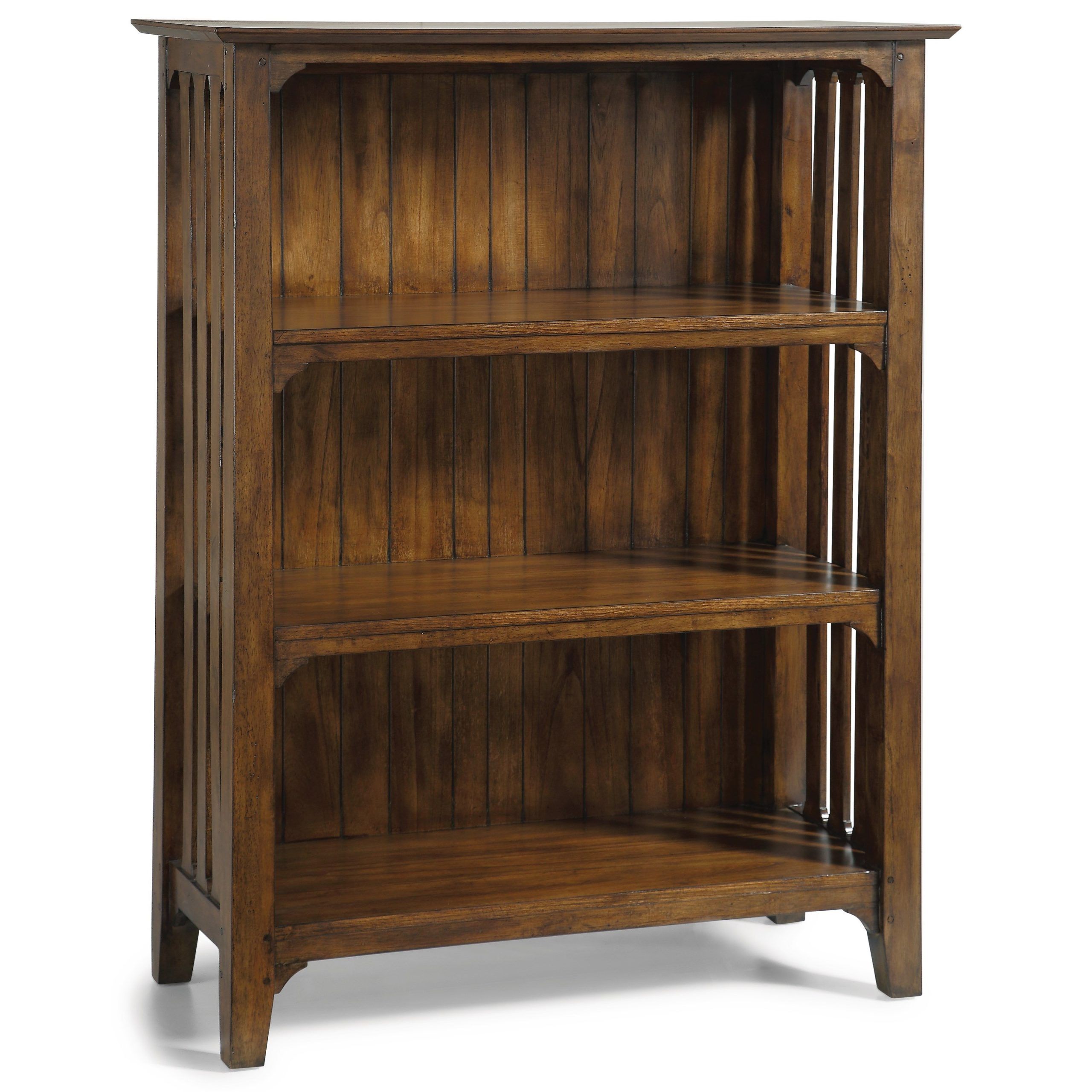 Wynwood, A Flexsteel Company Sonora Mission Small Bookcase | Conlin's  Furniture | Open Bookcases Intended For Bookcases With Slats (View 13 of 15)