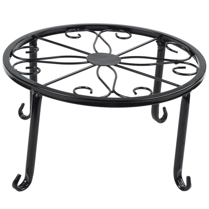 12 Inch Heavy Pot Plant Stand, Set Of 2, Art Forged Pot Trivet, Solid Iron  Pot Holder, Decorative Garden Pot Holder, Black – Pot Trays – Aliexpress For 12 Inch Plant Stands (View 5 of 15)