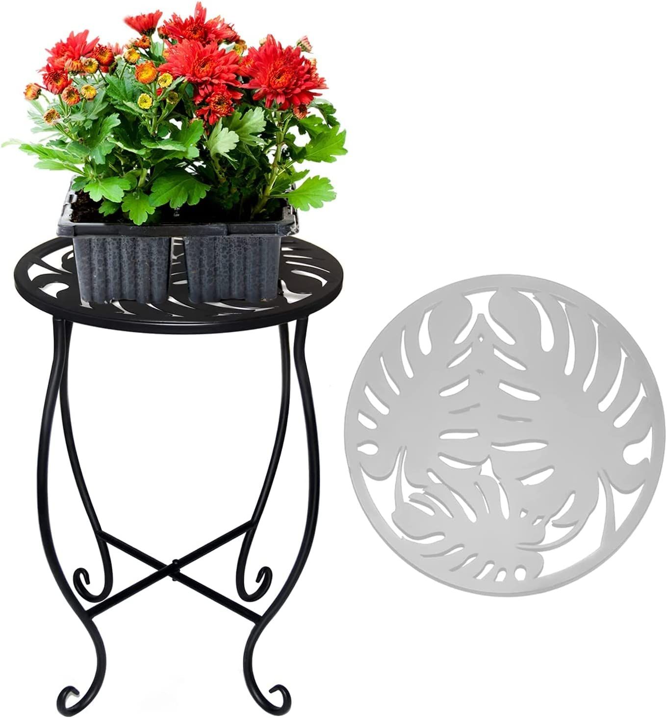 15'' Tall Plant Stand For Flower Pot, 10 Inch Round Metal Plant  Stand Indoor, De | Ebay Inside 10 Inch Plant Stands (View 7 of 15)