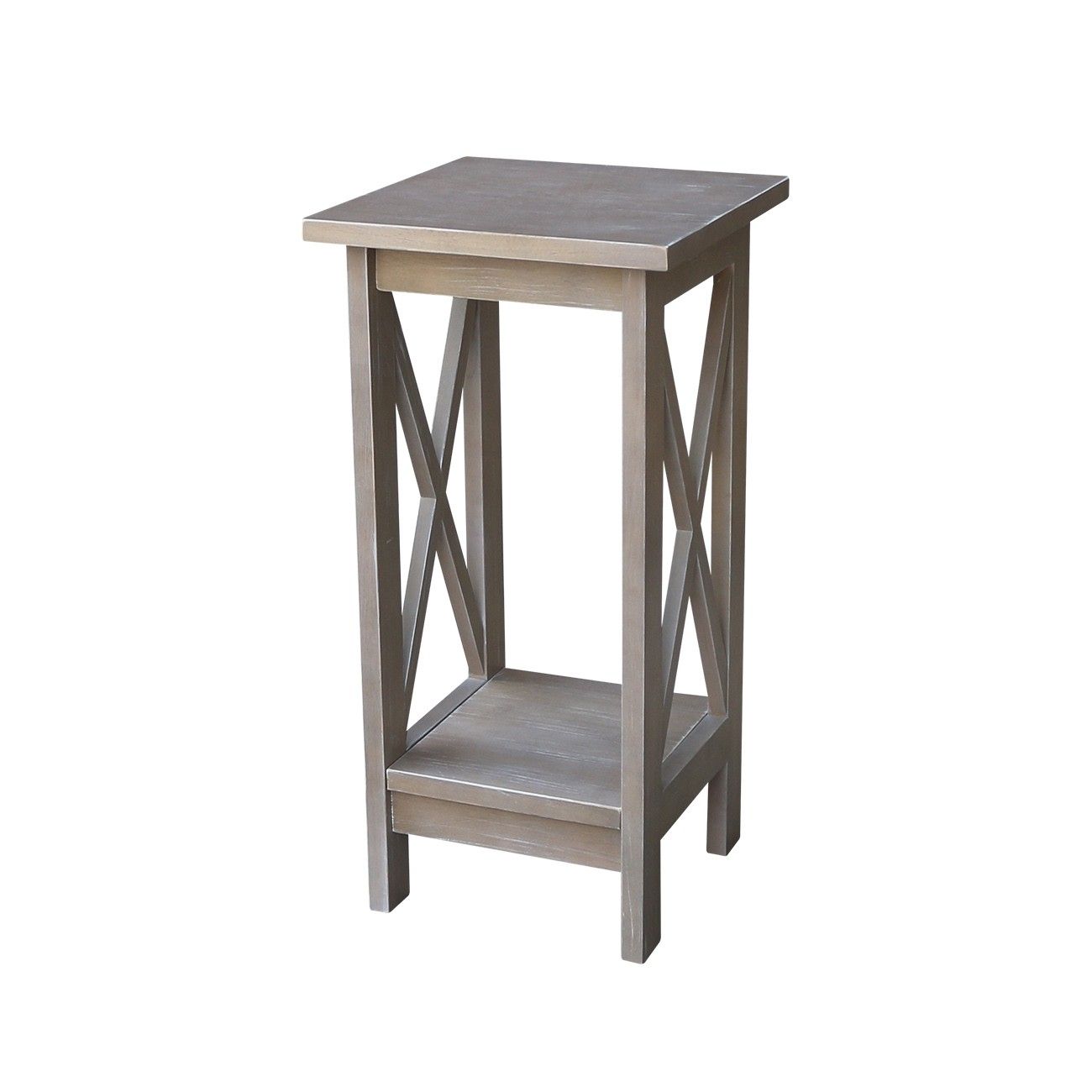 24" X Sided Plant Stand  Weathered Gray (3 Sizes Available) With Regard To Weathered Gray Plant Stands (View 2 of 15)