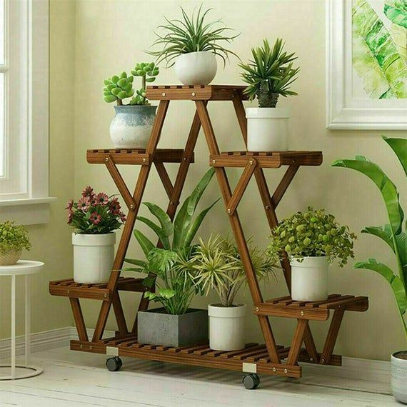 3 Tier Wooden Flower Pot Plant Stand Shelf Display Garden – Etsy | Plant  Stand Indoor, Wooden Plant Stands, Plant Stand With Regard To Wooden Plant Stands (View 14 of 15)