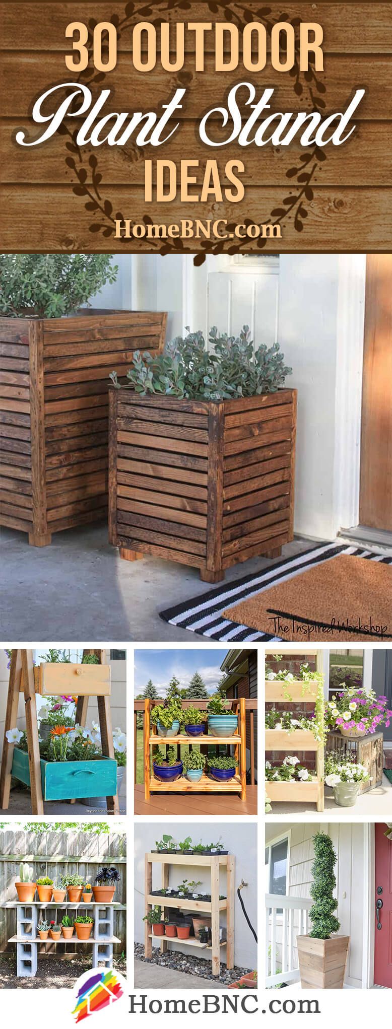 30 Best Diy Outdoor Plant Stand Ideas To Add Color To Your Porch In 2022 Within Patio Flowerpot Stands (View 8 of 15)