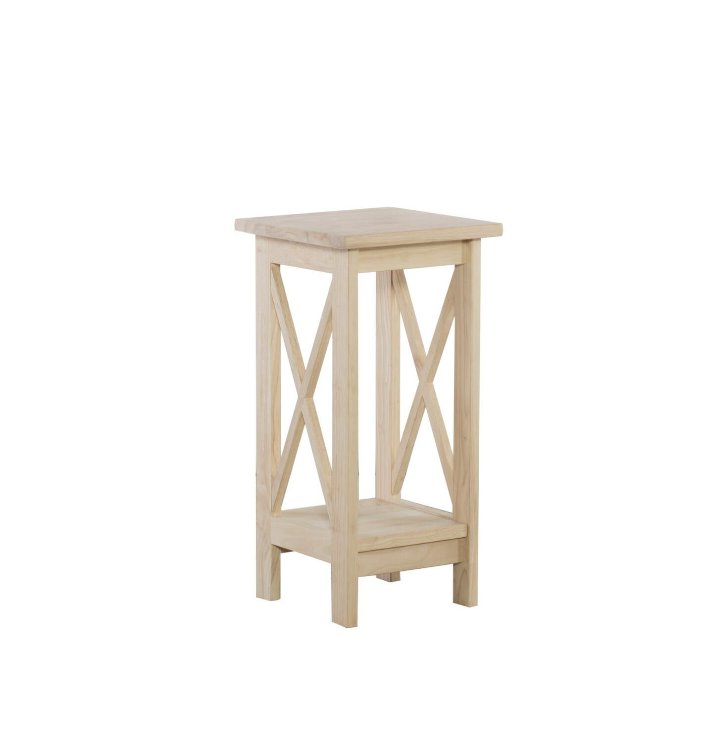 3071x 24 Inch Tall X Sided Plant Stand | Unfinished Furniture Of Wilmington Inside Unfinished Plant Stands (View 1 of 15)