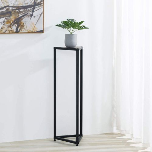36 Inch Wood And Black Metal Frame Flower Rack Potted Plant Pedestal Holder  | Ebay With 36 Inch Plant Stands (View 7 of 15)