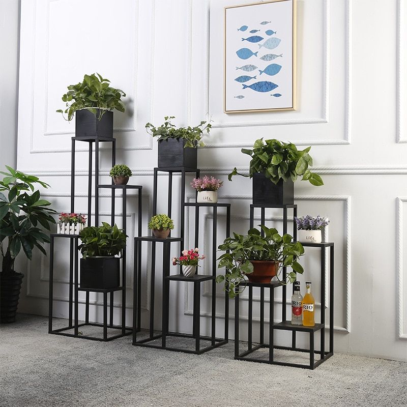 4 Layers Metal Floor Iron Plant Stand Planter Modern Fashion Classic Nordic  Metal Shelf Indoor Plant Flower Rack Dropshipping|plant Shelves| –  Aliexpress Regarding Iron Plant Stands (View 6 of 15)