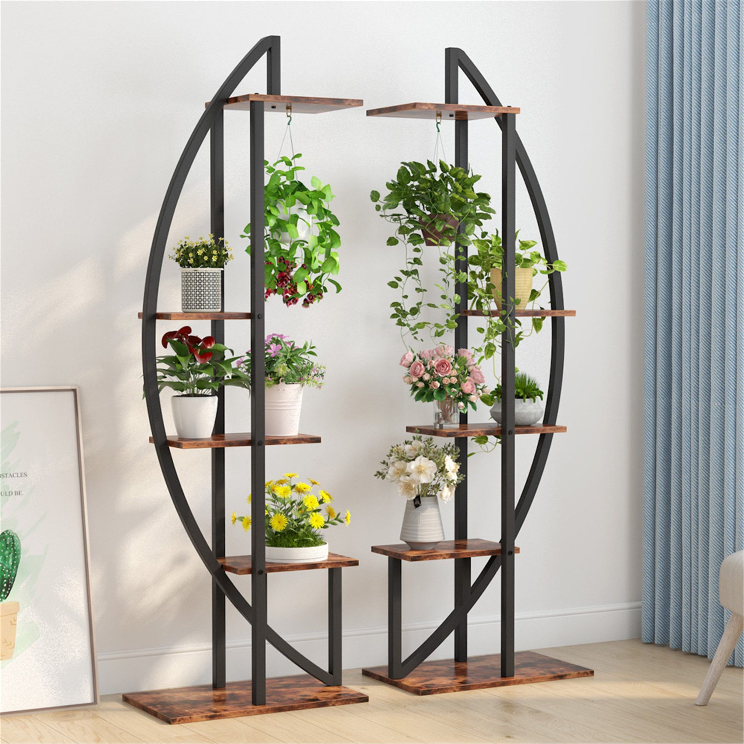 5 Tier Patio Flower Rack Plant Stands (set Of 2) – Overstock – 30393784 In 4 Tier Plant Stands (View 14 of 15)
