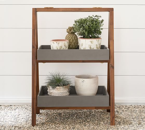 Abbott Two Tier Plant Stand | Pottery Barn Regarding Two Tier Plant Stands (View 5 of 15)