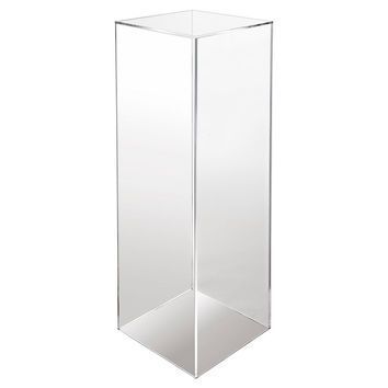 Acrylic Pedestal, Clear, Acrylic / Lucite, Plant Stands | Rental Furniture,  Plinths, Pedestal Throughout Acrylic Plant Stands (View 15 of 15)