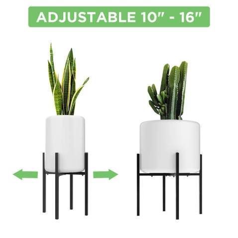 Adjustable Metal Plant Stand (10 To 16 Inches), Mid Century Modern Plant  Stand (16 Inches In Height), Indoor & Outdoor Plant Stand, Fit 10 11 12 13  14 15 16 Inc… | Plantenstandaard, Plantenhouders, Plantenstaander Intended For 16 Inch Plant Stands (View 5 of 15)
