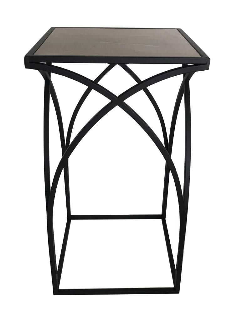 Allen + Roth 22 In Wood Color Outdoor Square Ceramic Plant Stand At  Lowes Throughout Square Plant Stands (View 5 of 15)
