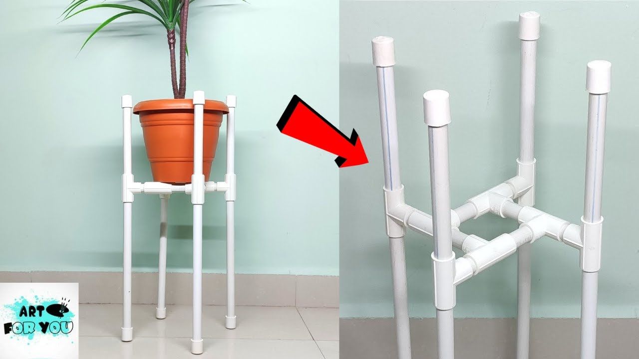 Best Use Of Pvc Pipes !! Diy Amazing Plant Stand With Pvc Pipes | Pvc Pipes  Projects | Pvc Pipe Diy – Youtube In Pvc Plant Stands (View 3 of 15)