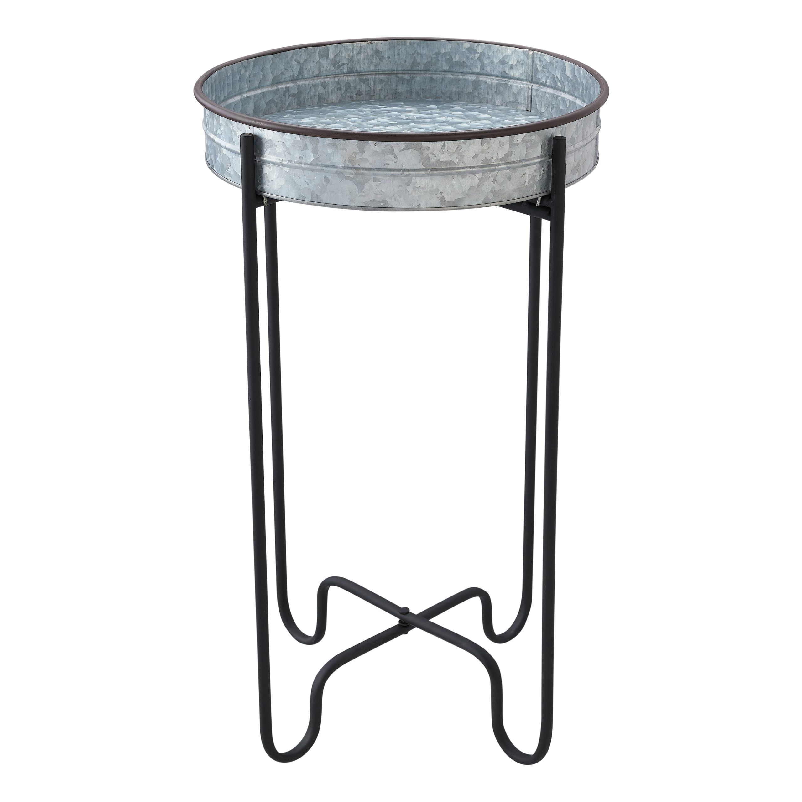 Better Homes & Gardens 13" X 13" X 22" Silver And Black Iron Plant Stand –  Walmart With Regard To Galvanized Plant Stands (View 3 of 15)