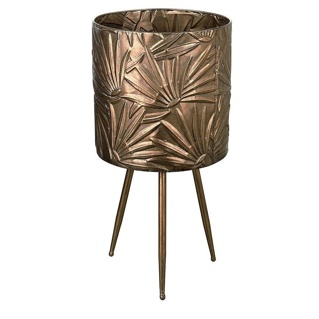 Bronze Embossed Planter On Stand | Audenza Inside Bronze Plant Stands (View 10 of 15)