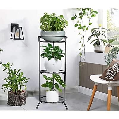 Buy Omeuty Tall Plant Stands Indoor, 31 Inch Outdoor Metal Plant Stand For  Multiple Plants,tiered Corner Potted Shelf, Heavy Duty Flower Rack For Home  Garden Balcony Patio (black ) Online At Lowest Regarding 31 Inch Plant Stands (View 15 of 15)
