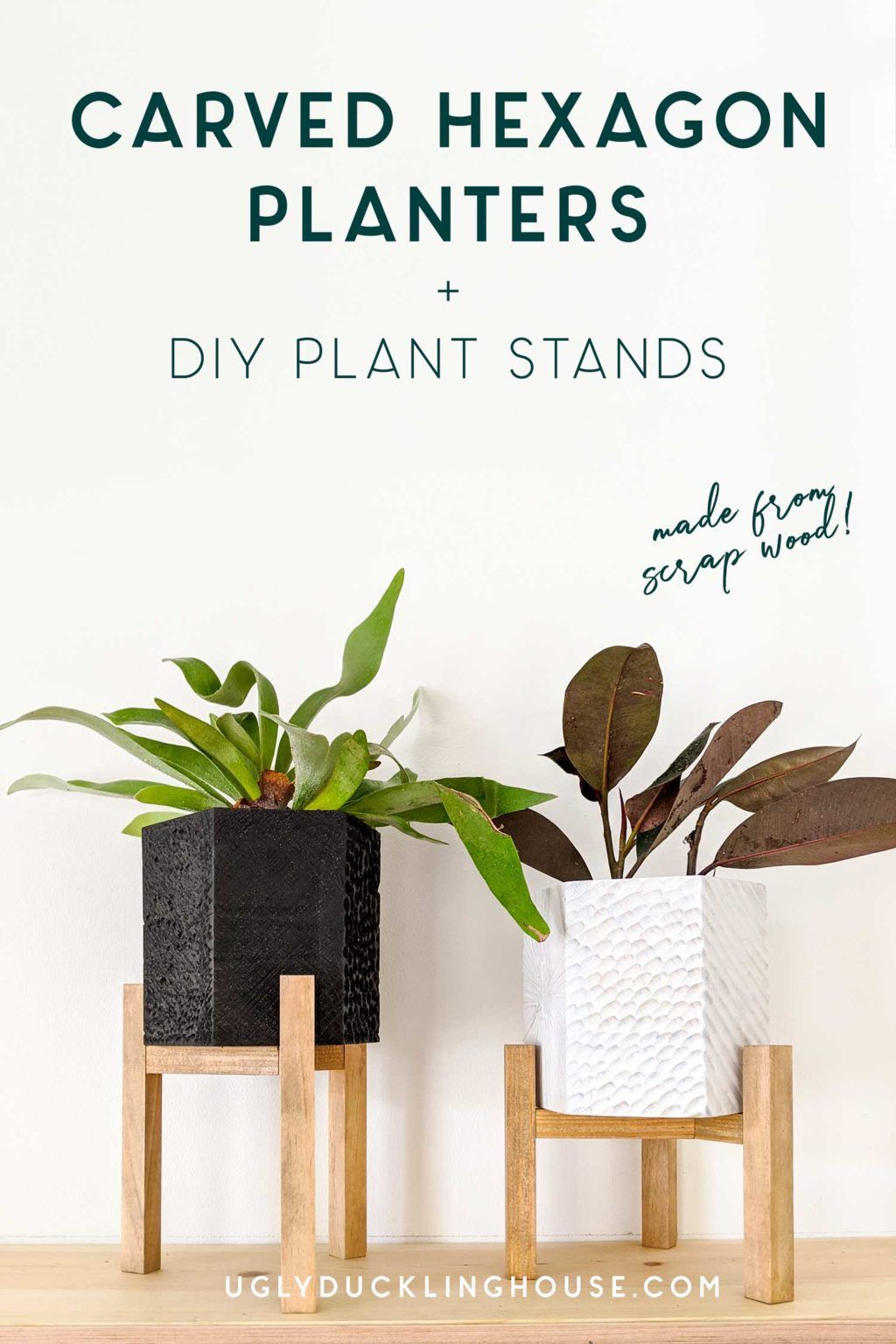 Carved Hexagon Planters + Plant Stands | Diy Plant Stand, Plant Stand, Diy Planter  Stand In Hexagon Plant Stands (View 5 of 15)