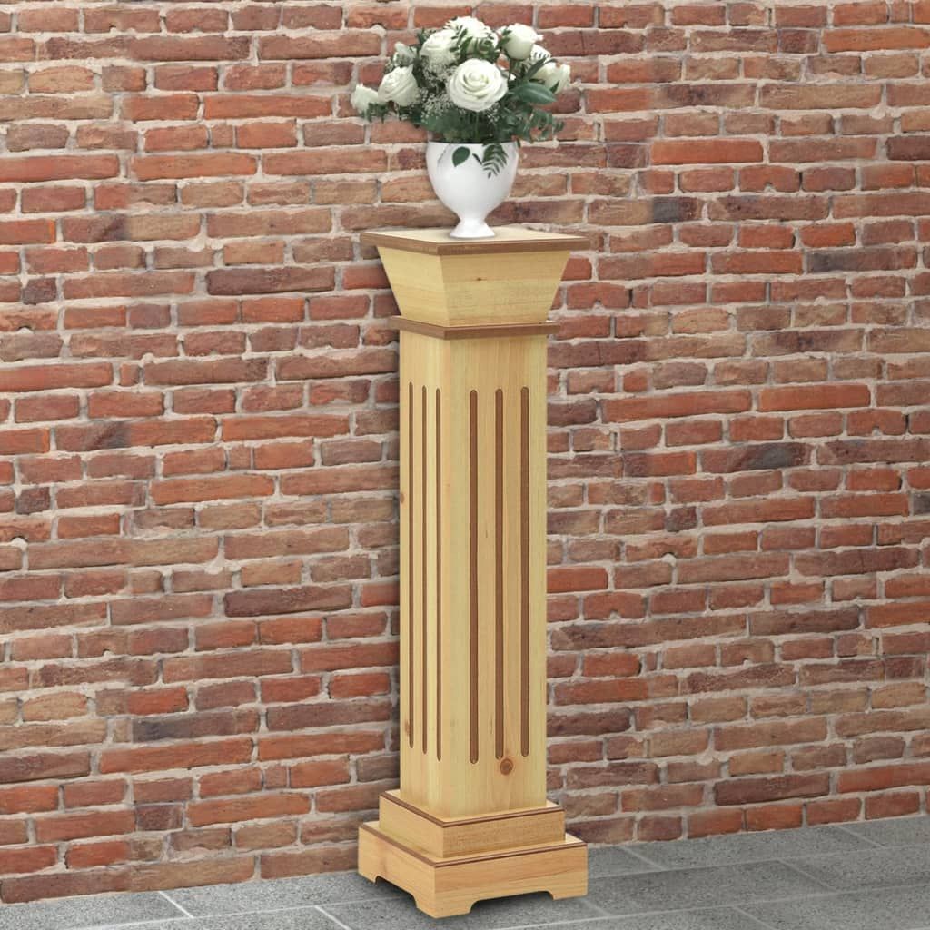 Classic Square Pillar Plant Stand Light Wood 17x17x66 Cm Mdf In Pillar Plant Stands (View 15 of 15)