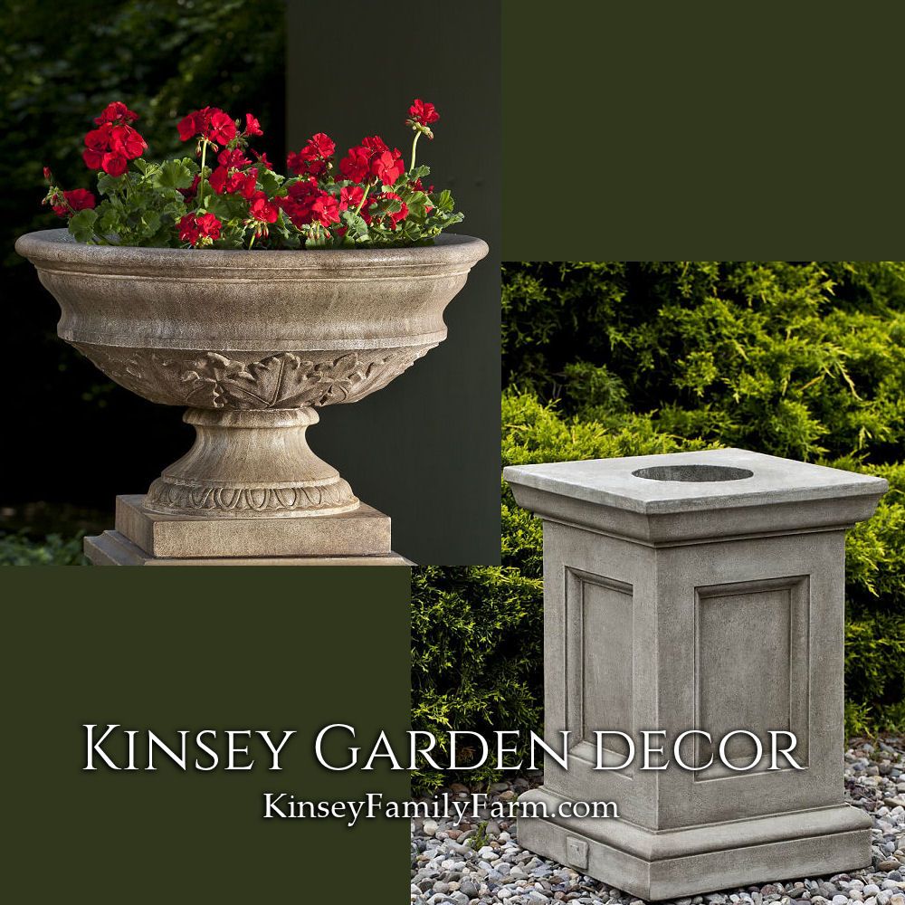 Coachhouse Urn Planter On Pedestal Stand Kinsey Garden Decor With Regard To Greystone Plant Stands (View 7 of 15)