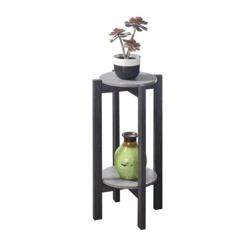 Convenience Concepts Newport Deluxe Plant Stand In Gray Wood Finish | Best  Buy Canada In Deluxe Plant Stands (View 11 of 15)