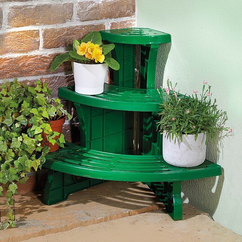 Corner Plant Stand Green Throughout Green Plant Stands (View 14 of 15)