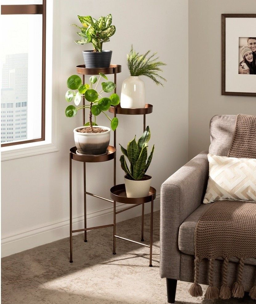 Corner Plant Stands Indoor – Ideas On Foter With Bronze Small Plant Stands (View 9 of 15)