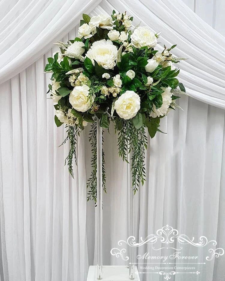 Decorative Wedding Columns Pillars Acrylic Crystal Clear Wedding Flower  Stands Bouquet Decorations Centerpiece Vase|party Diy Decorations| –  Aliexpress Regarding Crystal Clear Plant Stands (View 7 of 15)