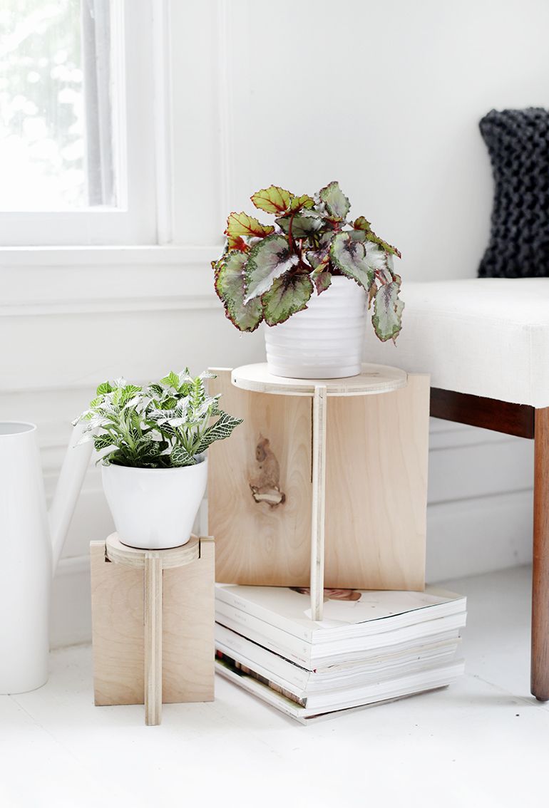 Diy Wooden Plant Stand – The Merrythought Regarding Particle Board Plant Stands (View 14 of 15)