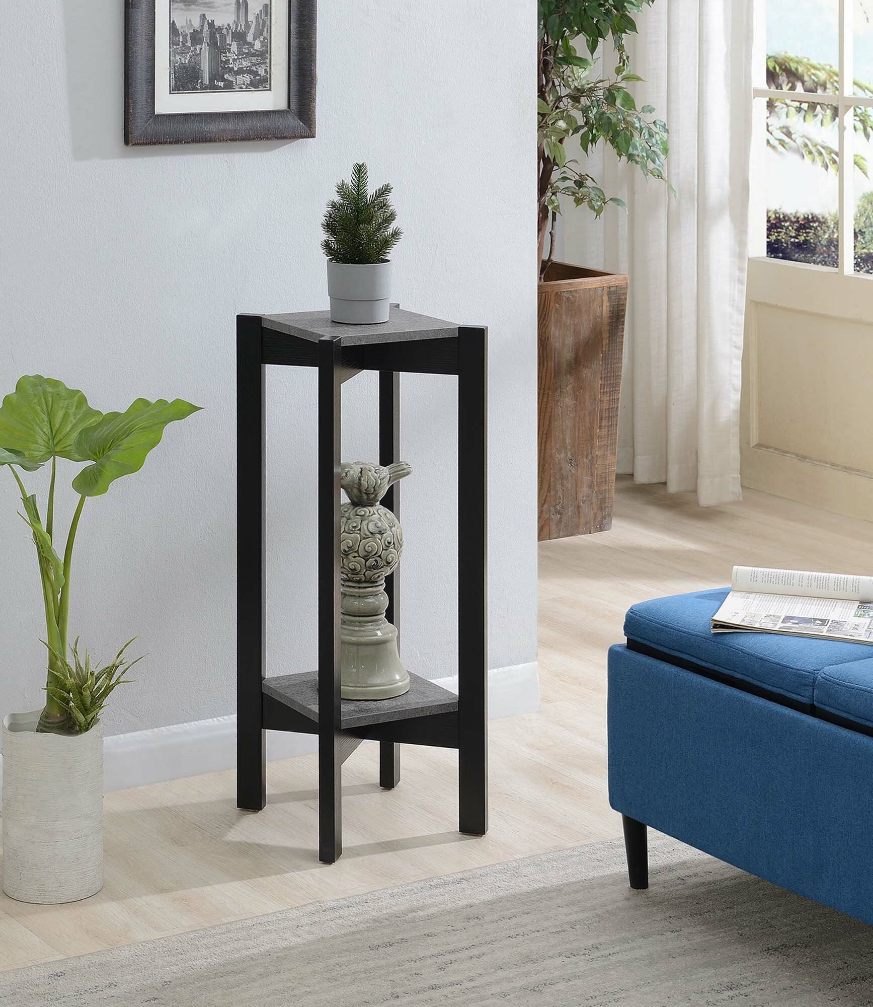 Ebern Designs Corto Square Pedestal Plant Stand & Reviews | Wayfair In Iron Square Plant Stands (View 15 of 15)