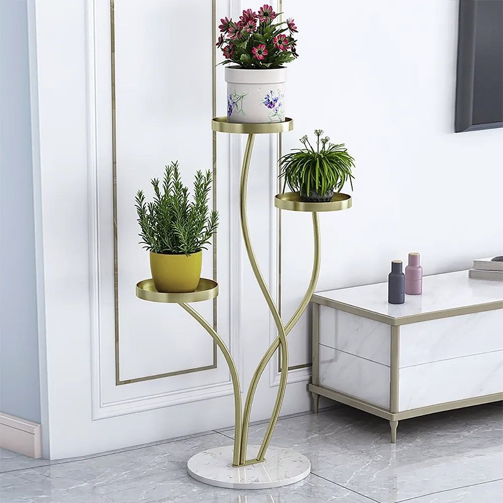 Everly Quinn Kaelana Round Corner Plant Stand & Reviews | Wayfair Within Metal Plant Stands (View 8 of 15)