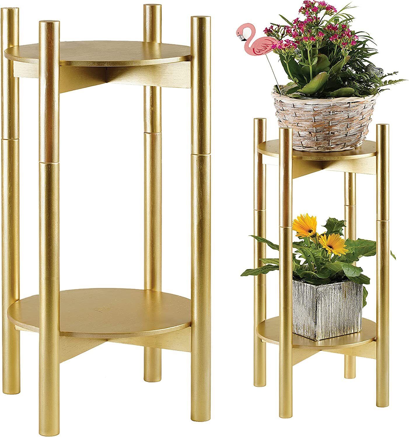 Golden Indoor Plant Stand For 5 To 10 Inch Diameter Planter Pots 24 Inches  High | Ebay Regarding 5 Inch Plant Stands (View 8 of 15)