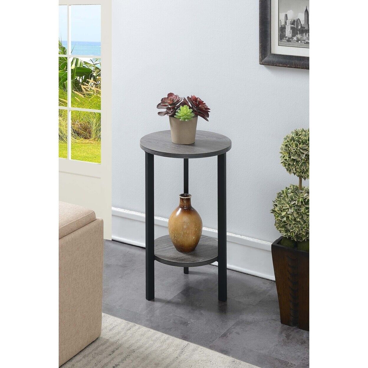 Graystone 24 Inch Plant Stand, Weathered Gray 95285427154 | Ebay In 24 Inch Plant Stands (View 5 of 15)