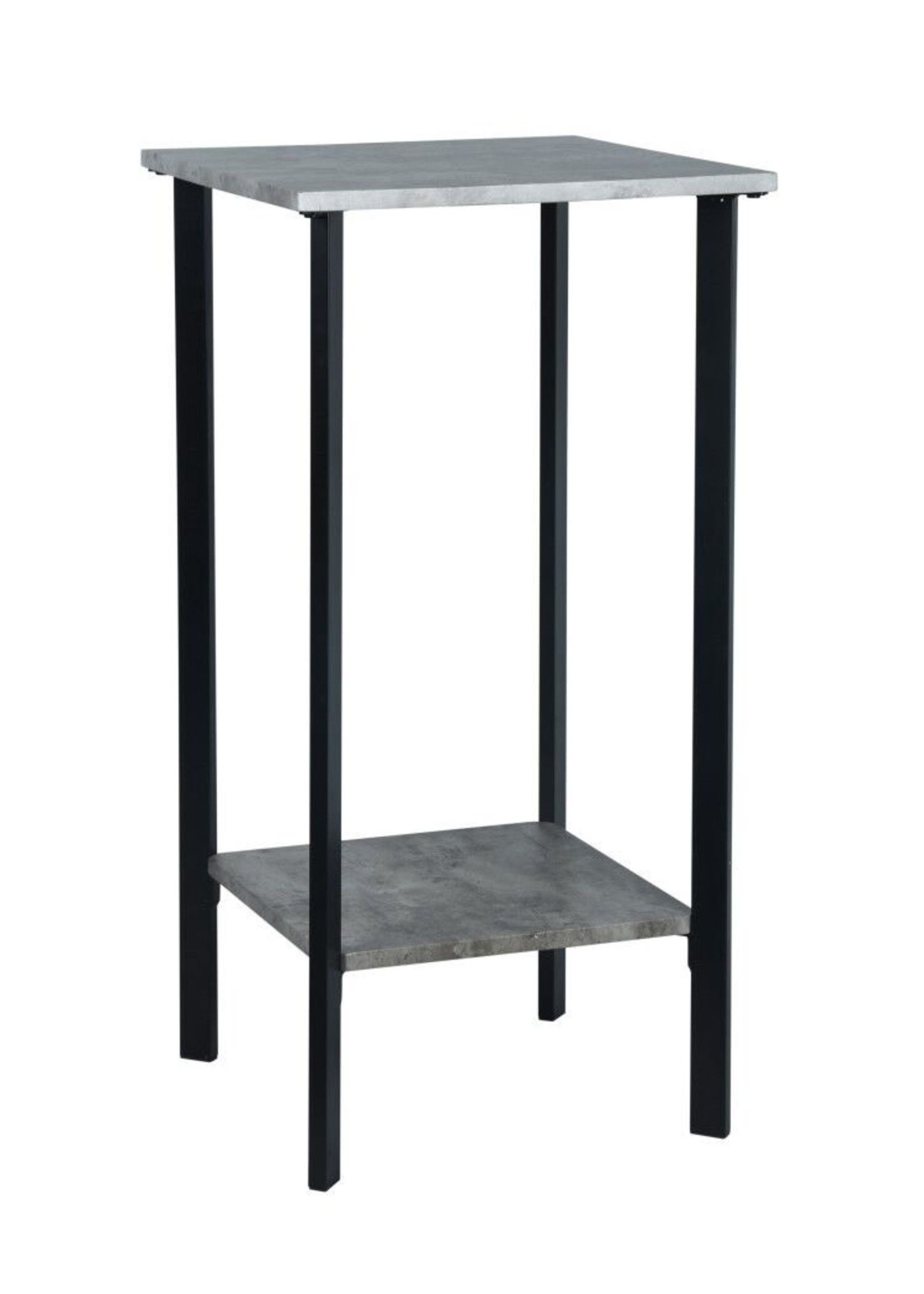 Grey Cement Look Accent Table, Square 32 Inch – Maison Caplan Inside White 32 Inch Plant Stands (View 12 of 15)