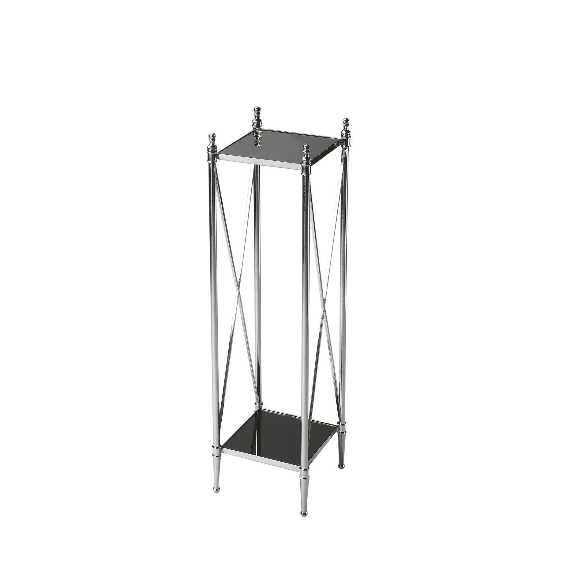 Handmade Butler Nickel Pedestal Plant Stand (india) – Overstock – 12079219 Within Nickel Plant Stands (View 8 of 15)