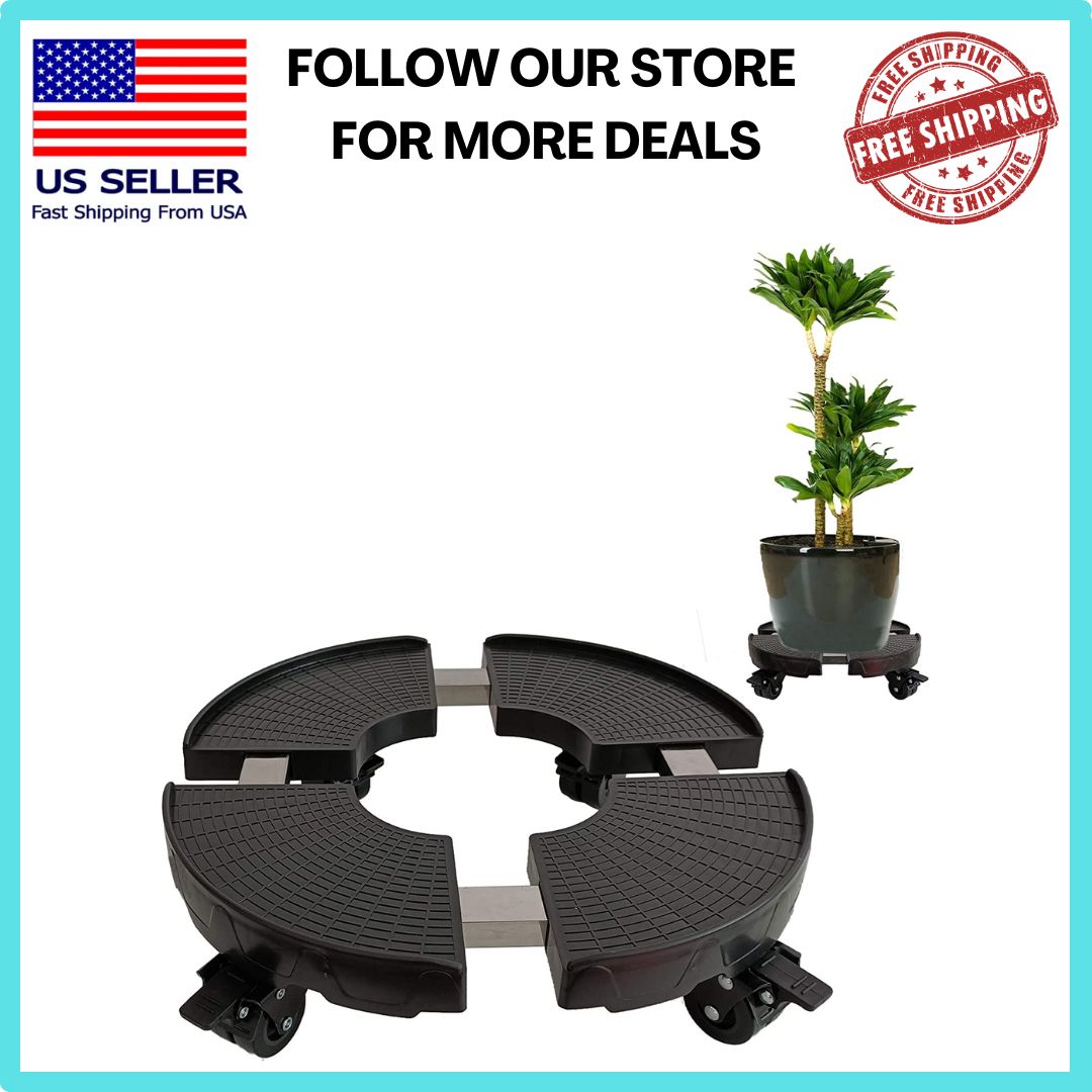 Heavy Duty Plant Stand With Wheels, 440lbs Capacity,15 19 Inch  Indoor/outdoor | Ebay With 15 Inch Plant Stands (View 10 of 15)