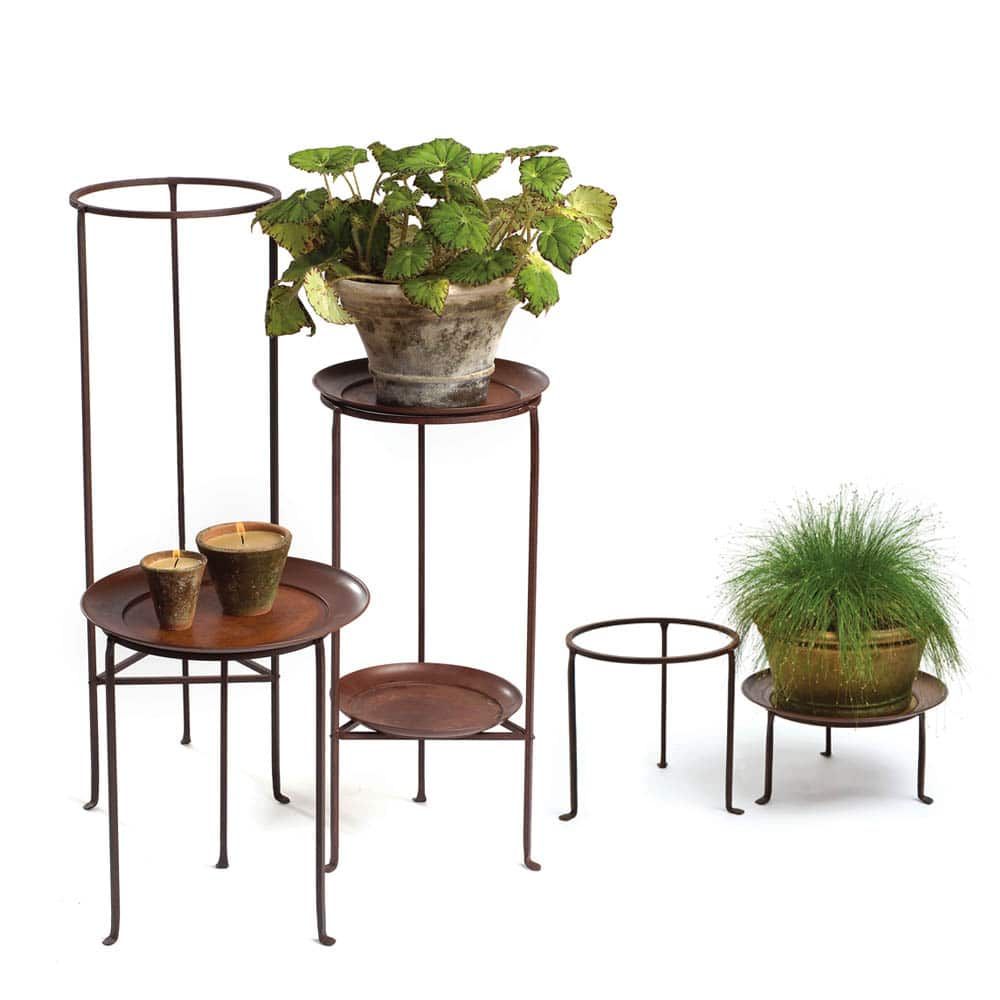 Iron Plant Stands – 12" Diameter – Campo De' Fiori – Naturally Mossed Terra  Cotta Planters, Carved Stone, Forged Iron, Cast Bronze, Distinctive  Lighting, Zinc And More For Your Home And Garden (View 4 of 15)