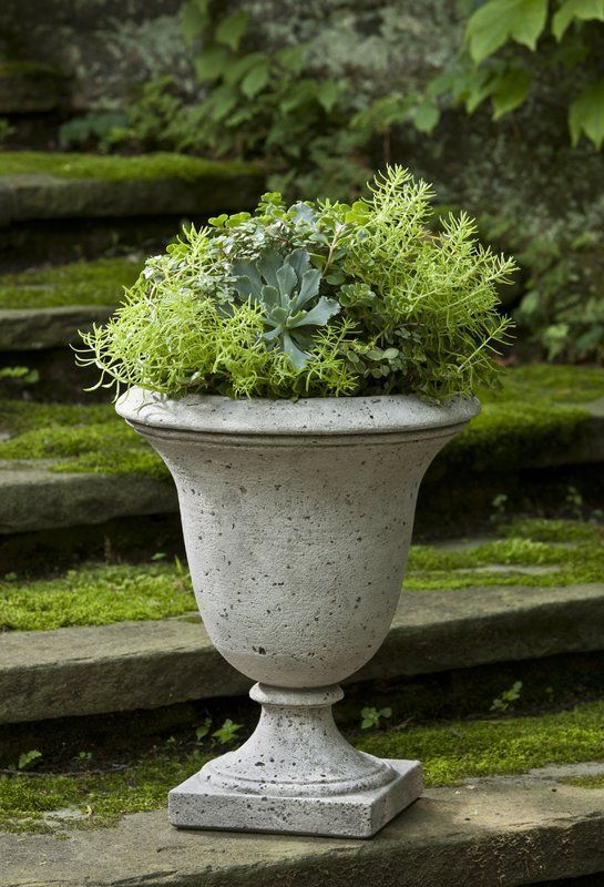 Linwood Cast Stone Urn Planter | Urn Planters, Outdoor Urns, Planters Intended For Greystone Plant Stands (View 11 of 15)