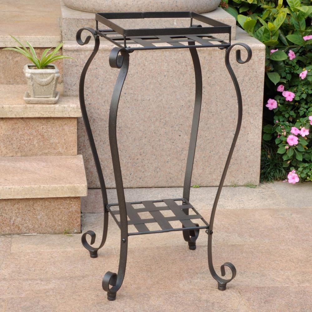 Madison Square Iron Plant Stand (3 Colors Available), Outdoor Furniture:  Farm And Ranch Depot Inside Iron Square Plant Stands (View 3 of 15)