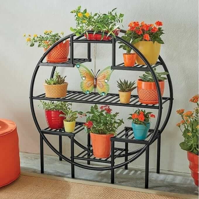 Modern Plant Shelf Ideas For Small Space – Engineering Discoveries |  Комнатные Растения Декор, Полки Под Растения, Декор Из Растений With Round Plant Stands (View 9 of 15)