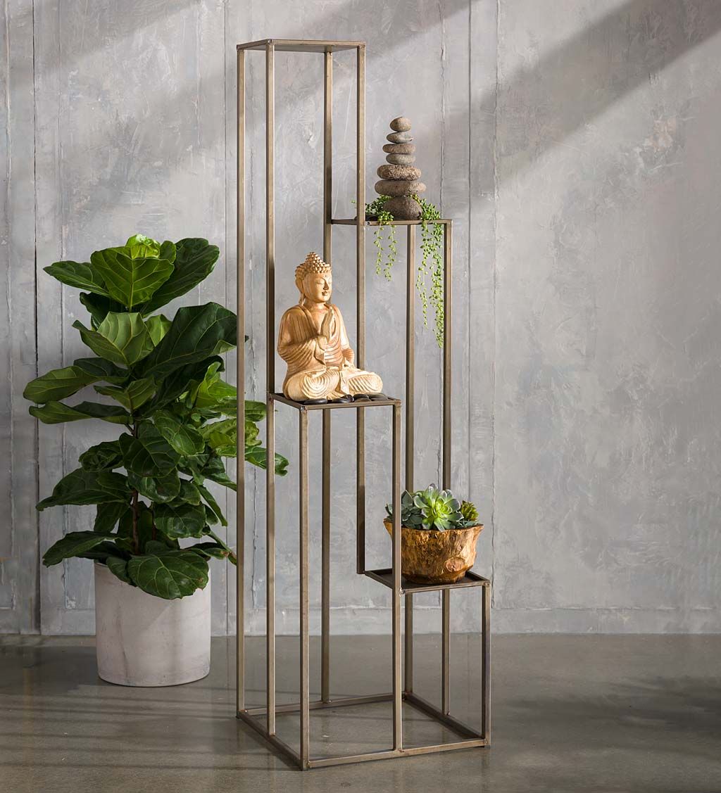 Multi Level Metal Plant Stand | Vivaterra Throughout Metal Plant Stands (View 12 of 15)