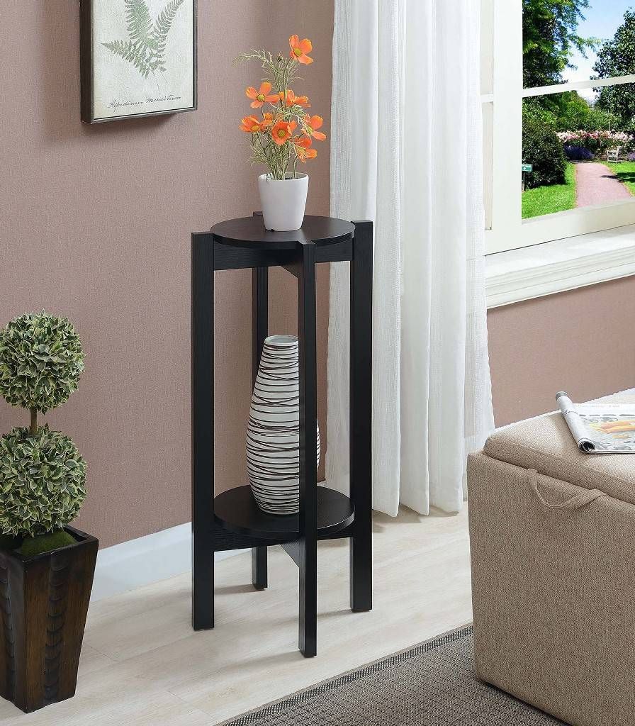 Newport Deluxe Plant Stand – Convenience Concepts 121152bl With Regard To Deluxe Plant Stands (View 1 of 15)