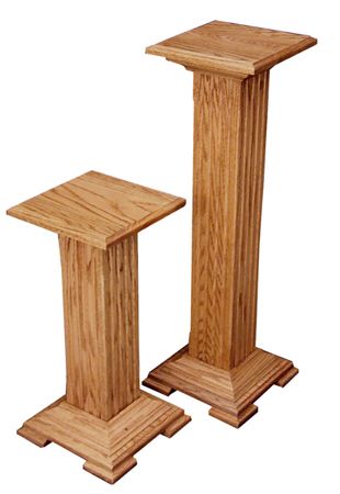 Oak Pedestal Plant Stand | Amish Furniture Factory In Oak Plant Stands (View 7 of 15)