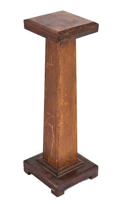 Original And Intact Diminutive Early 20th Century Antique American Tapered Pedestal  Cherry Wood Plant Stand With Nicely Aged Patina Inside Cherry Pedestal Plant Stands (View 13 of 15)