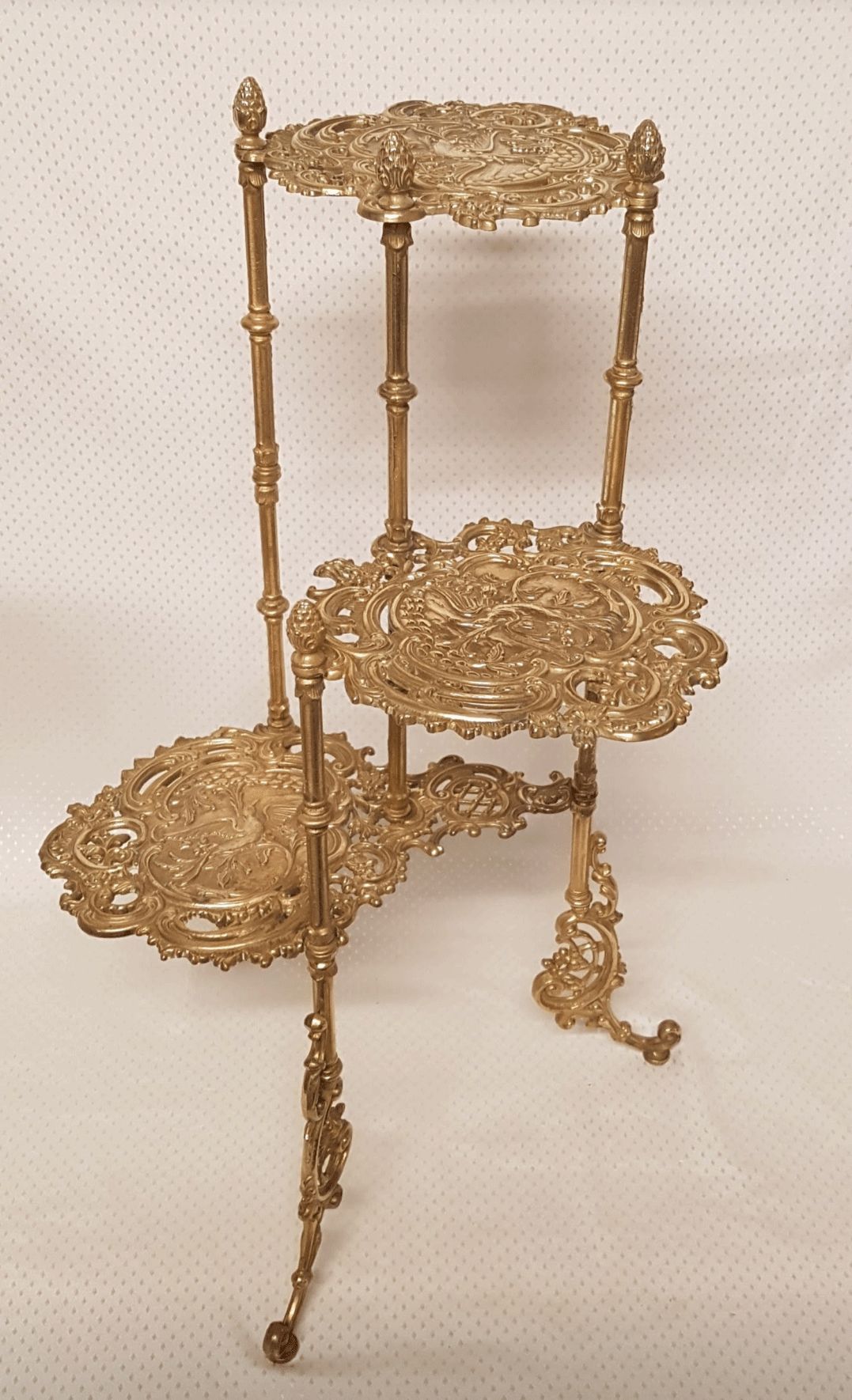 Ornate Brass Plant Stand – Farney Antiques Carrickmacross Regarding Brass Plant Stands (View 11 of 15)