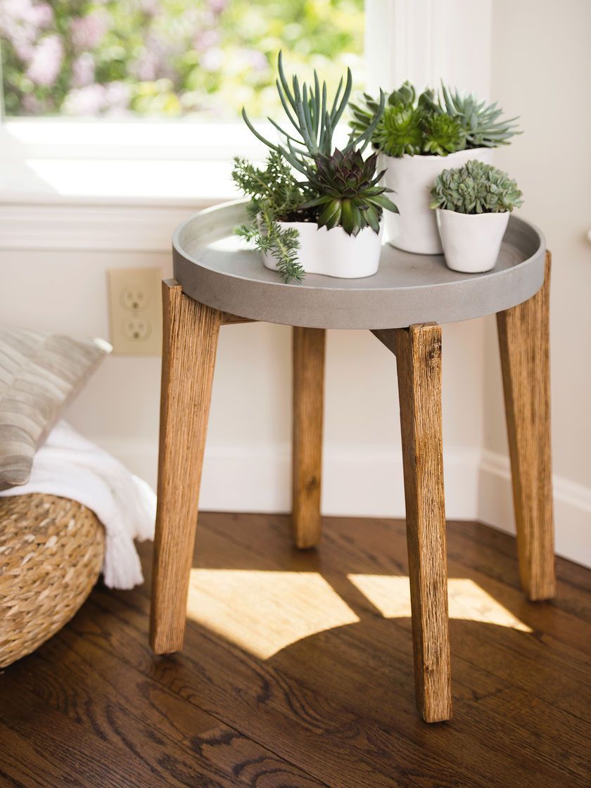 Pinsonia Alonso On Depa | Wooden Plant Stands, Plant Stand, Plant Table Within Plant Stands With Table (View 8 of 15)
