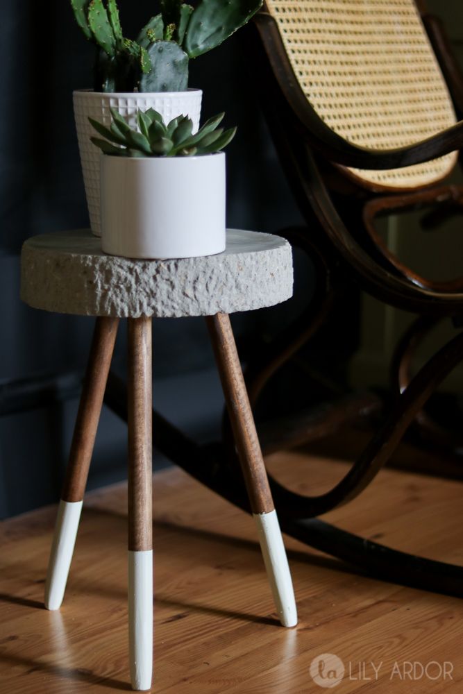 Raw Edge Concrete Plant Stand — Diy —>> Tutorial Pertaining To Cement Plant Stands (View 2 of 15)