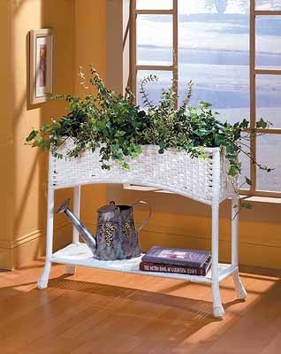 Resin Wicker Window Box Planter Pertaining To Plant Stands With Flower Box (View 13 of 15)