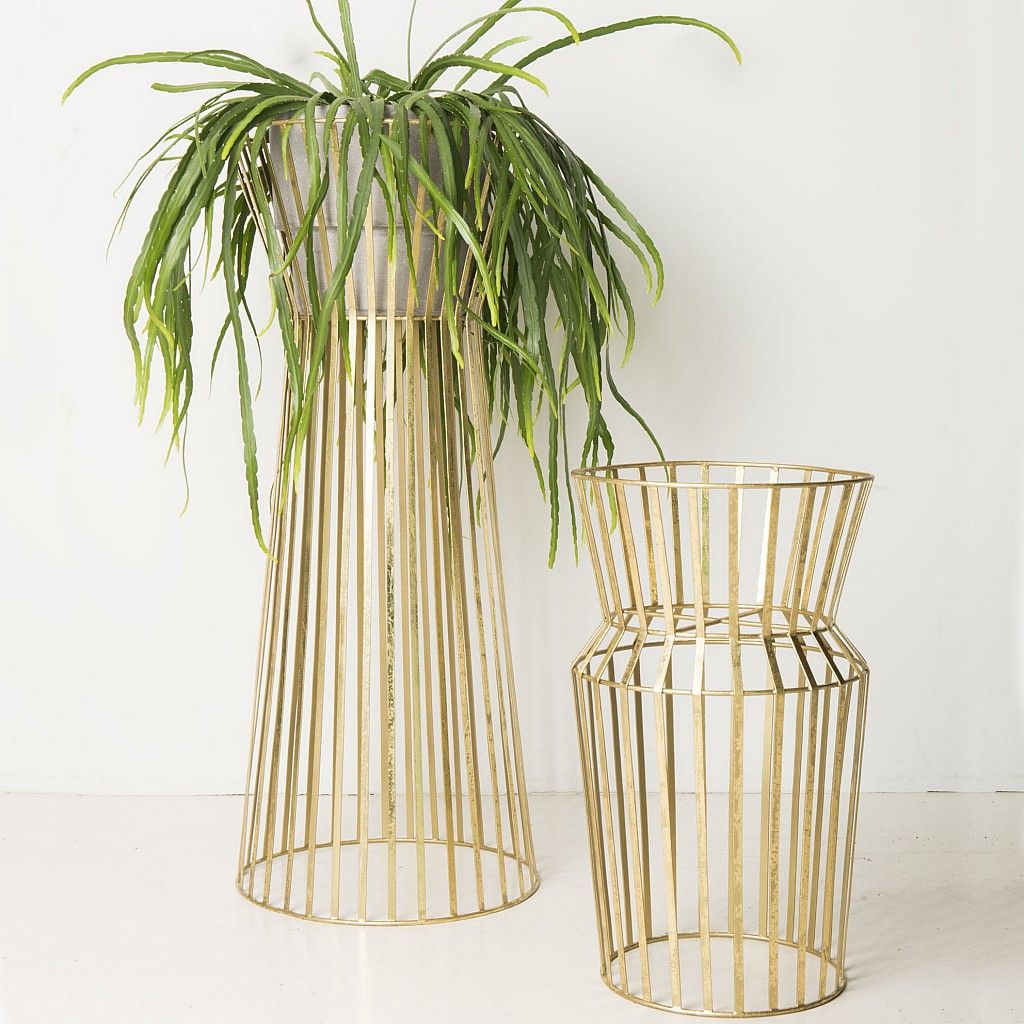 Soleil Gold Plant Stand | Audenza Inside Gold Plant Stands (View 4 of 15)